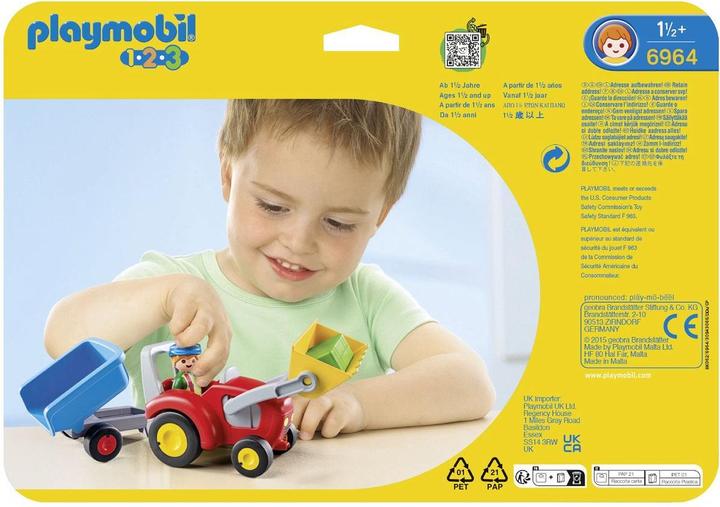 Produktbild Playmobil Traktor mit Anhänger (6964, Playmobil 1.2.3)