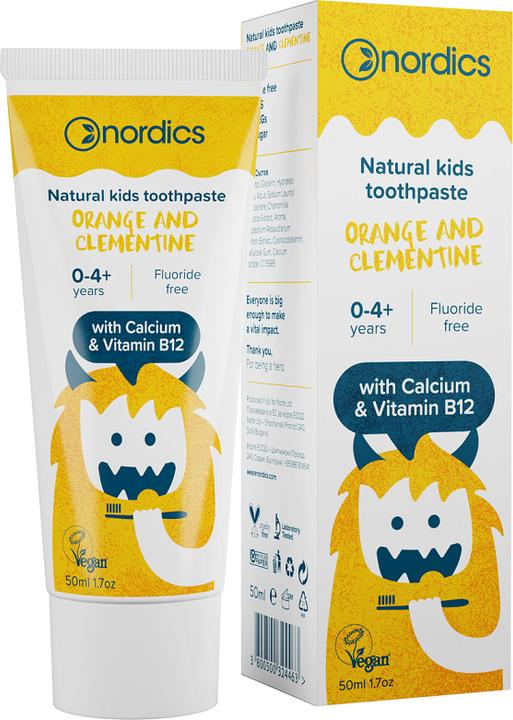 Productafbeelding Nordics Natuurlijke Kindertandpasta Sinaasappel & Clementine (75 ml)
