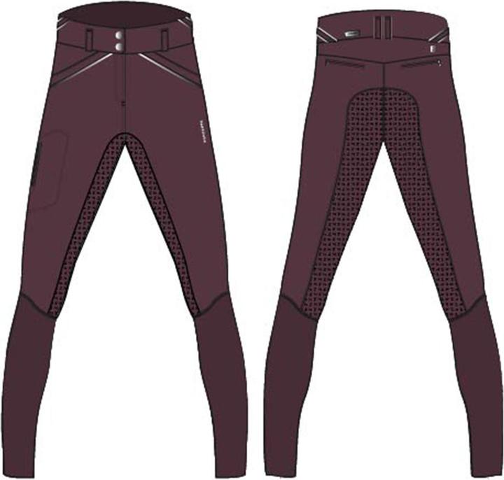 Actual product image Fouganza Ladies riding breeches Full Grip - 900 bordeaux (L)