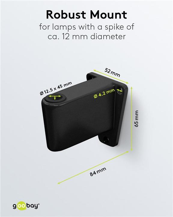Actual product image Goobay Wall bracket for magnifying lamps with articulated arm, black