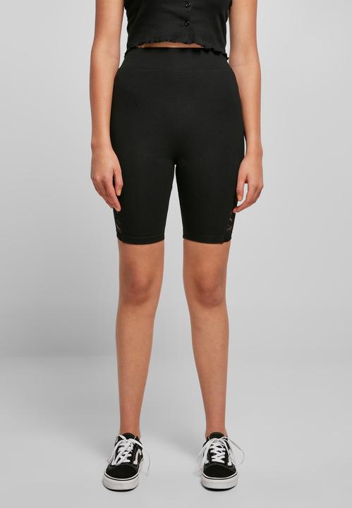 Actual product image Urban Classics Ladies High Waist Lace Inset Cycle Shorts - 16956 (M)