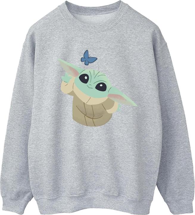 Actual product image Star Wars Womens/Ladies The Mandalorian Butterfly Catching Sweatshirt (M)