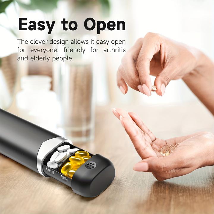 Produktbild PhoneLook Woche Pillendose tragbar 7 Tage kompakte Medikamenten-Dispenser
