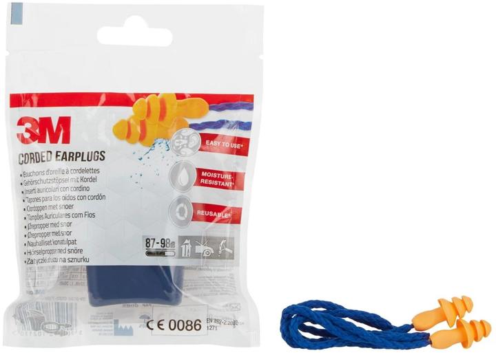 Actual product image 3M Hearing protection plugs with cord (1 x)