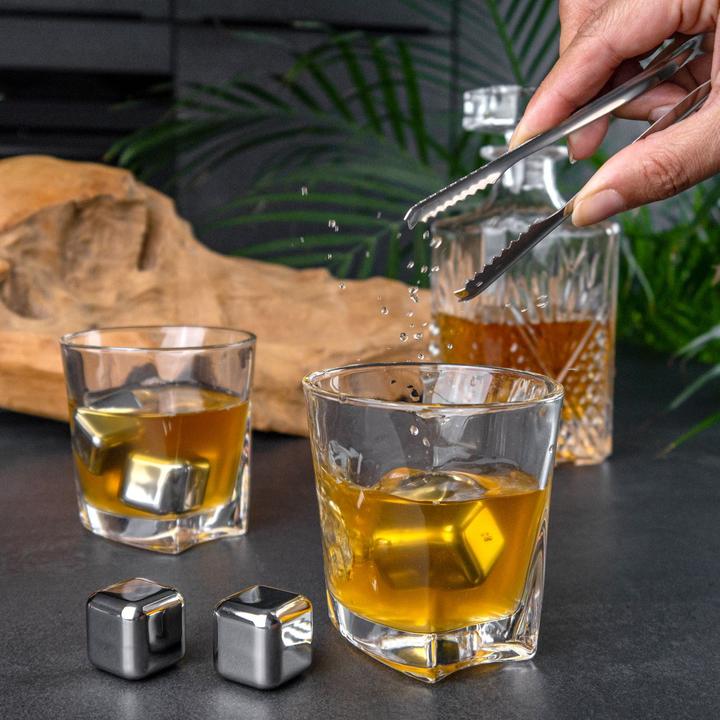 Produktbild Intirilife 6x Whiskey Steine in SILBER (Whisky Steine)