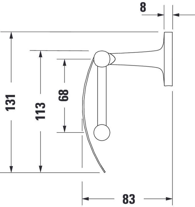 Nährwerte und Zutaten Duravit Papierrollenhalter STARCK T mit Deckel schwarz matt