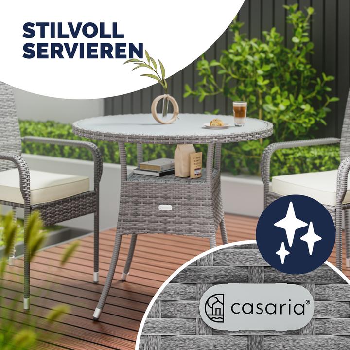 Produktbild Casaria Polyrattan Balkontisch (80 cm)