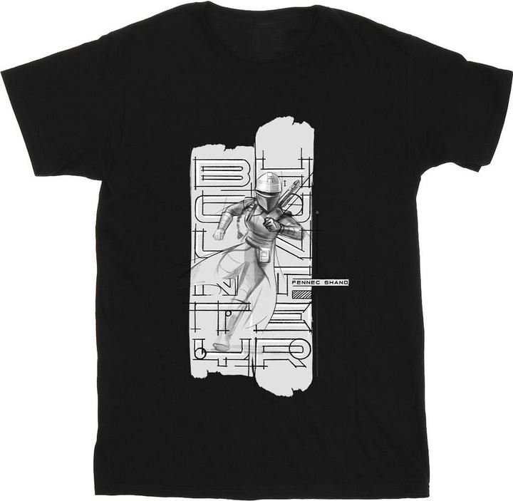 Actual product image Star Wars Mens The Book Of Boba Fett Fennec Illustration T-Shirt (XXL)