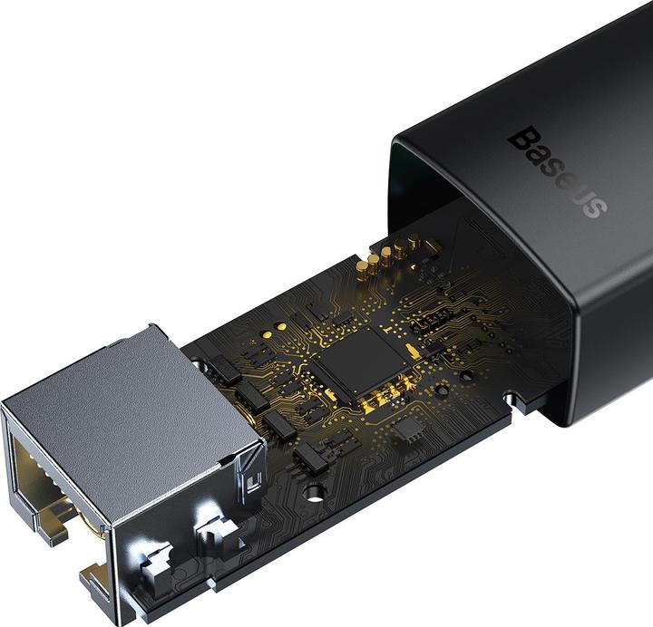 Produktbild Baseus Lite Series Ethernet Adapter Type-C to RJ45 LAN Port (100Mbps) Black (USB-C, RJ45 (1x))