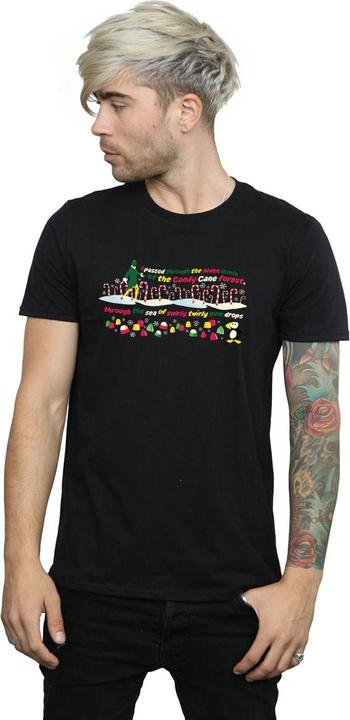 Actual product image Elf Mens Candy Cane Forest T-Shirt (XL)