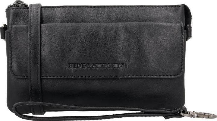 Hide & Stitches Porto Umhängetasche - Schwarz - 100% Leder