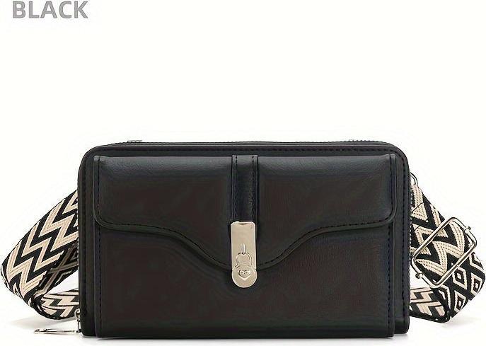 Produktbild Only-Bags.Store Klassische minimalistische Schultertasche, trendige Umhängetasche mit geometrischem Muster und