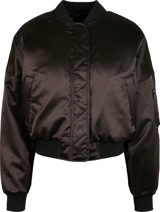 Urban Classics Ladies Short Oversized Satin Bomber Jacket