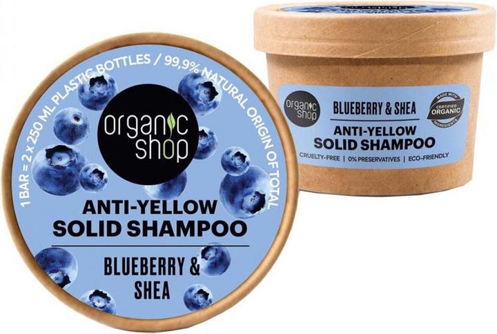 Actual product image Organic Shop Blueberry Anti-Yellow Solid Shampoo 60g (Solid shampoo)