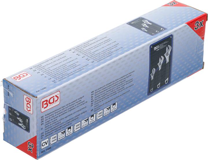 Produktbild BGS Rollgabelschlüssel-Satz (250 mm, 150 mm, 200 mm)