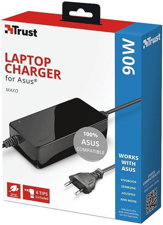 Actual product image Trust Power supply 90 W Maxo for Asus notebooks (90 W)