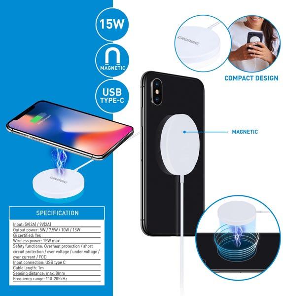 Actual product image Grundig Wireless charger magnetic 15W (15 W)