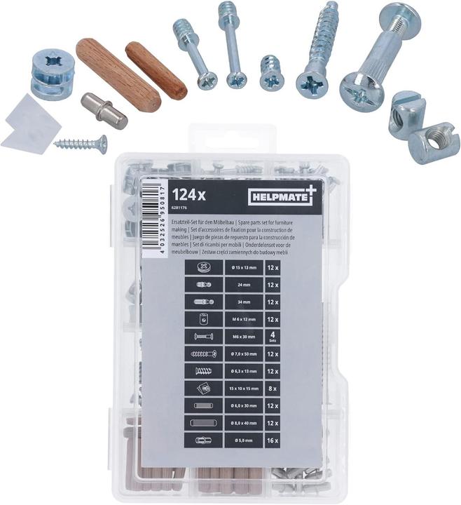 Actual product image Helpmate Möbelschrauben Set (124 Screws per piece)