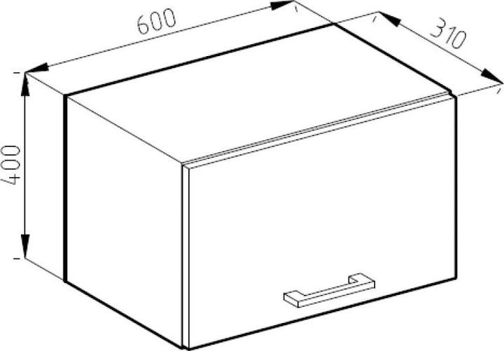 Actual product image Vicco Hängeschrank R-Line (60 x 40 x 31 cm)