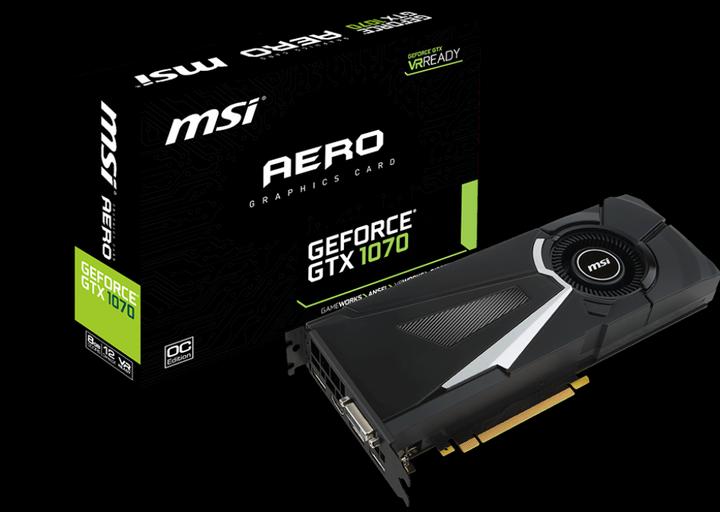 Immagine prodotto MSI GeForce GTX 1070 AERO 8G OC (8 GB)