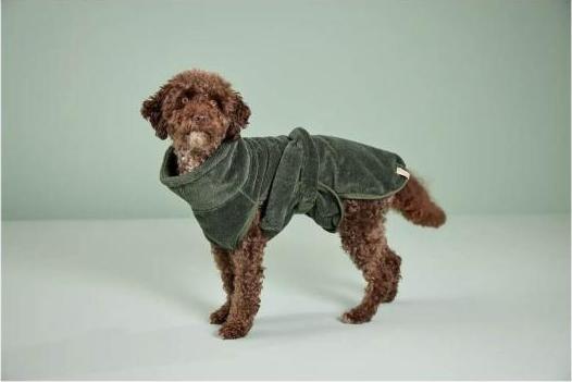 Image du produit Wolters Easy Clean Dog bathrobe Size S 50cm olive (S, Peignoir pour chien)