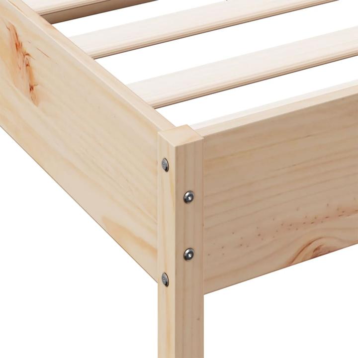 Produktbild VidaXL Massivholzbett Holzbett Bett Doppelbett ohne Matratze 120x190cm Kiefer (120 x 190 cm)