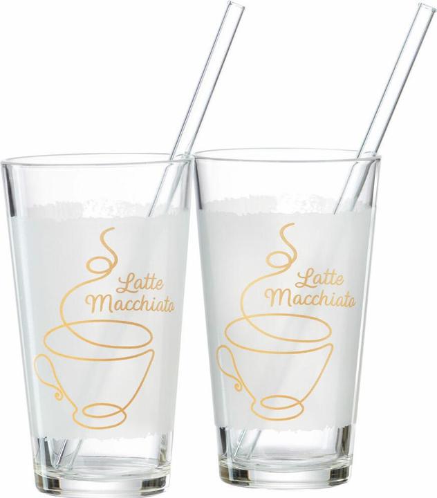 Image du produit Ritzenhoff & Breker Set à latte macchiato "COFFEE" forme conique, avec décor, lavable au lave-vaisselle