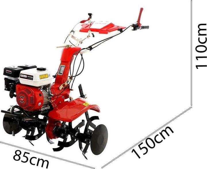 Image du produit GeoTech PGT 900 Fraiseuse de jardin avec moteur à essence 7 CV avec roues pneumatiques