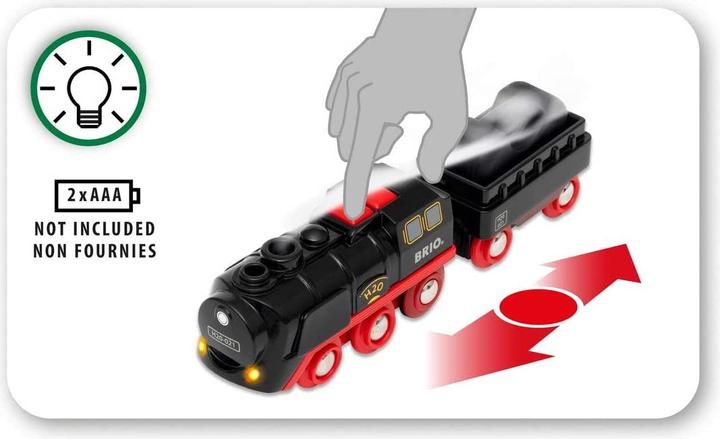 Actual product image Brio Battery steam locomotive with water tank
