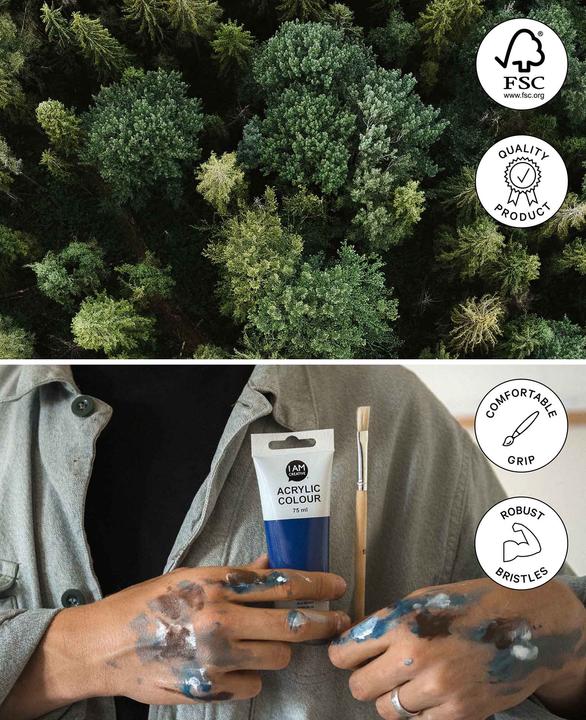 Actual product image I Am Creative Universal brush set - Artist set (12 mm)