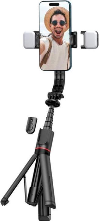 Image du produit Tech-Protect L05S Canne à selfie Bluetooth avec trépied jusqu'à 105cm et lampe LED - noir