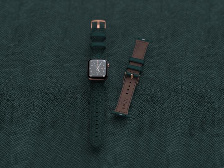 Immagine prodotto Njord Cinturino Jord Per (40 mm, 41 mm, Chiusura in acciaio inox, Pelle di salmone, Pelle Vegan, Apple Watch)