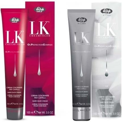 Actual product image Lisap LK OPC cream hair color 4/28 mitelbraun asch perl (White, Brown, Silver)