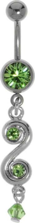Immagine prodotto Bijouteria Piercing ventre (Vetro (di orologio), Ottone rodiato in ottone rodiato, Titanio)