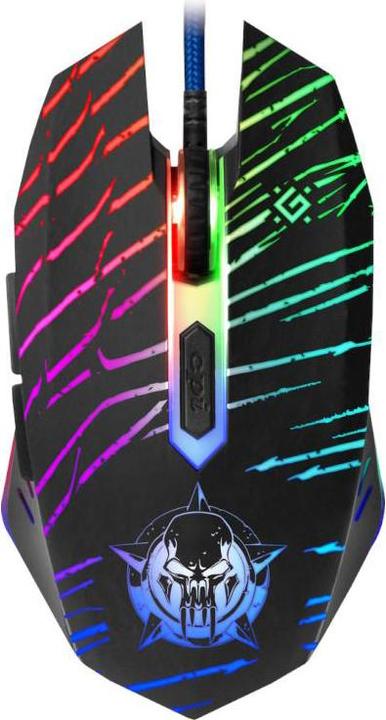 Actual product image Defender Gaming, wired, optical GM-590L DARK AGENT 12800dpi 6P Backlit Gaming Mouse (Cable)