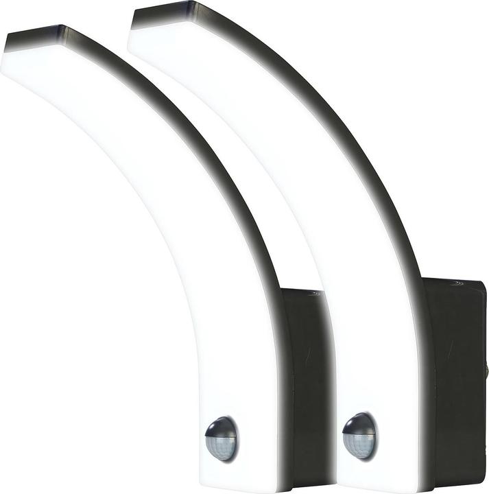 Actual product image Lunartec Set of 2 LED Outdoor Wall Light PIR Sensor (2300 lm, IP65)