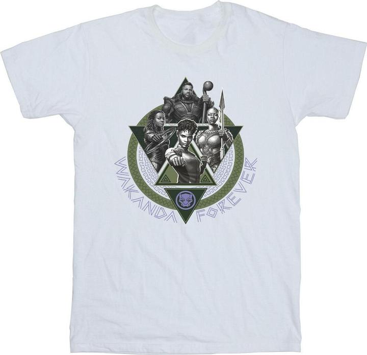 Black Panther Wakanda Forever Group Ring Pose TShirt (XL)