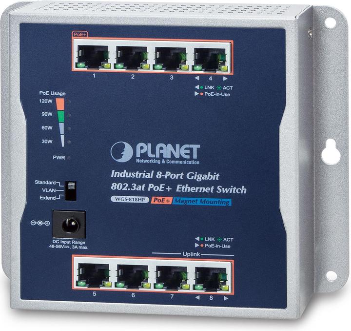 Immagine prodotto Planet IP30 industriale a 8 porte (8 Porti)