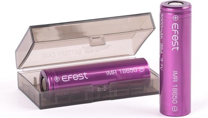 Image du produit Efest Accu Purple IMR 18650 puissance maximale de 35A (Flat Top), y compris boîte de protection de l'accu (1 pcs, 18650, 3000 mAh)