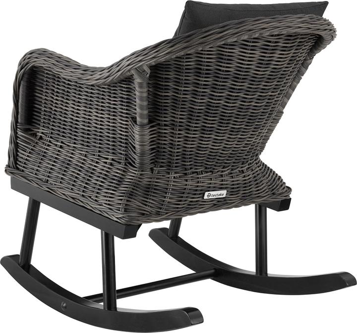 Actual product image tectake Rattan Rocking Chair Rovigo 150kg