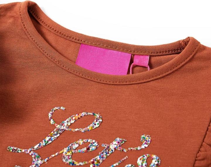 Image du produit VidaXL T-shirt manches longues enfant Cognac 116,Composition : 95% coton. 5 (116)