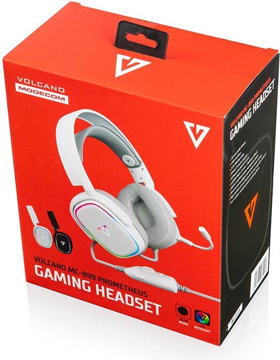 Actual product image Modecom MC-899 Prometheus Headset Wired Head-band Gaming White (Cable)
