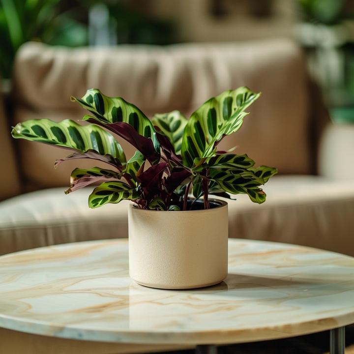 Image du produit Plant in a Box Calathea lancifolia - Set de 2 marantes en osier (30 cm)
