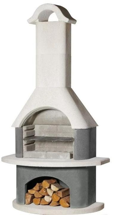 Produktbild Buschbeck Grillkamin Meran Beton anthrazitgrau weiss