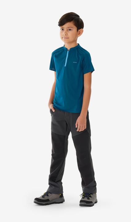 Produktbild Quechua Kids’ softshell hiking trousers, 7-15 years, MH900 - Grey/Black (10, 11, 12)