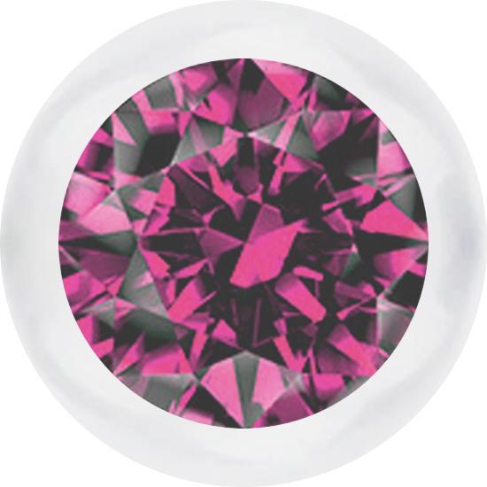 Image du produit Star Piercing Boule transparente avec cristal rose (Acier chirurgical 316Laiton sans soudure, Bioflexsans laiton)