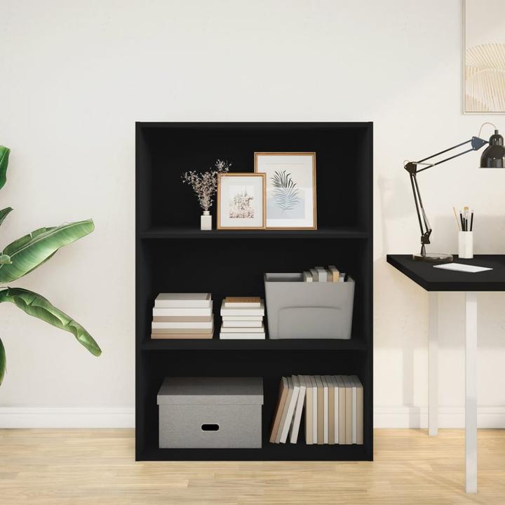 Actual product image VidaXL Bücherregal Standregal Büroregal Aktenregal Aufbewahrungsregal Schwarz (80 x 30 x 114 cm)