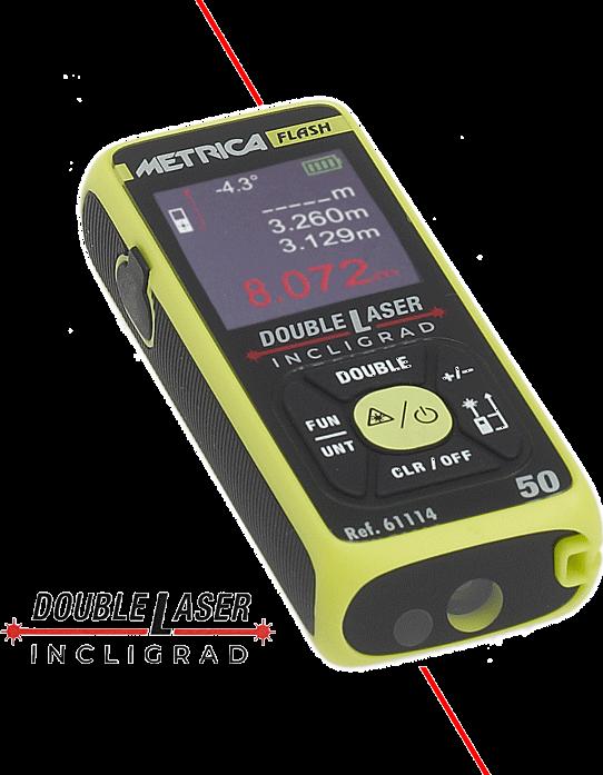 Produktbild Metrica Doppel Laser-Entfernungsmesser - FLASH 50 INCLIGRAD (50 m)