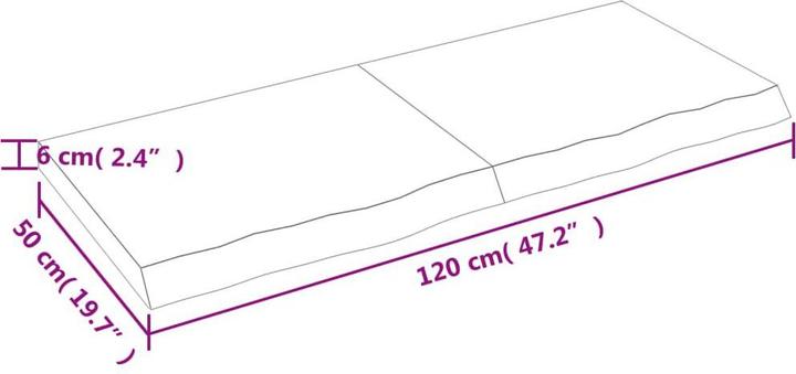 Immagine prodotto VidaXL Oak Nature (120 x 50 x 6 cm)
