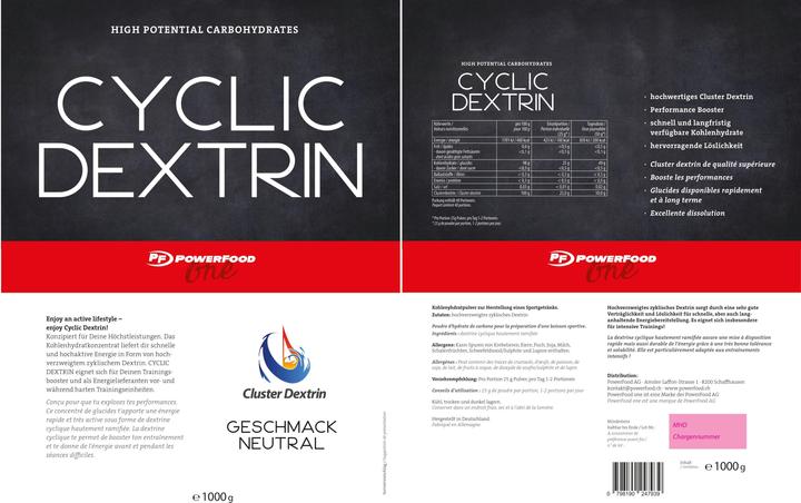 Valori nutrizionali e ingredienti More Nutrition Destrina ciclica (Neutro, 1 pz., 1000 g)